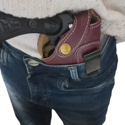 sandhugunhouse Inner Cover For .32 Bore Revolver ( IOF & Webley etc. Compact size Revolver ) Racquet Carry Case/Cover Free Size image 2