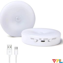 VFL Motion Sensor Light for Home, Wardrobe, Bedroom, Kitchen and More Smart Sensor Light Body Induction Lamp Smart Sensor Light Round Shape (White) Motion Sensor Light-28