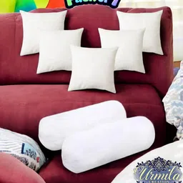 urmila creation 2 Bolester 5 Cushion Microfibre Stripes Bolster Pack of 7-picture-18