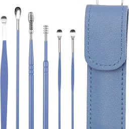 6 Pcs Ear Cleaning Tools Kit Set Earwax Remover With Leather Pouch-picture-19