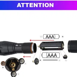 amicivision Flashlight LED Tactical Best T6 G700 Water Resistance 5 Modes Adjustable Focus Torch image 5