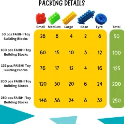faibhi 100 pcs Building Blocks with Zipper Pouch image 2