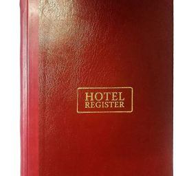 Hotel Entry Record Register Super Thick High Bright - Pure Leather Binding - 100 Pages - 1500 Entries 1-Part Hotel Register-25