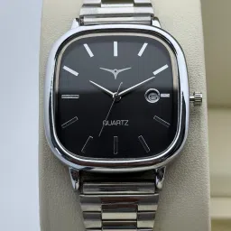 Premium Black Dial Stainless Steel Unisex Analog Watch with Date for Men & Women Analog Watch - For Men & Women NSM-26-BLACK-picture-8