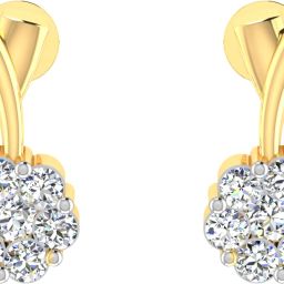 avsar Yellow Gold 14kt Cubic Zirconia Stud Earring-image-58