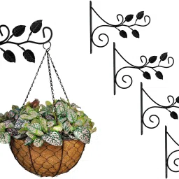 High Quality Leaf design Wall Mounted Shelf Bracket (Set of 4 Pcs) 32.5 Cm Shelf Bracket-14