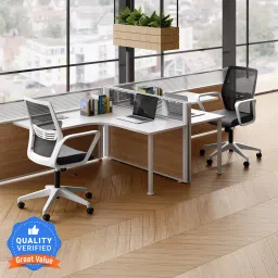 Vurv Mid Back Fabric Study Arm Chair-image-19