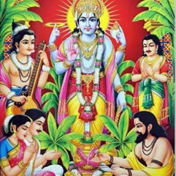 Lord Vishnu Digital Printed Backdrop Curtain Cloth Curtain Fabric-29