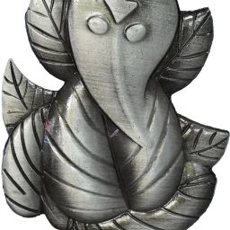 Decorative brass car dashboard idols metal leaf shaped Ganesha Decorative Showpiece - 7 cm-image-11