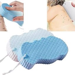 Fish-Scale Pattern Exfoliating Bath Sponge for Gentle Deep Cleaning & Skin Care-image-46