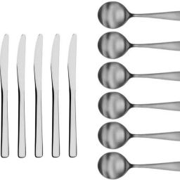 Stainless Steel Serving Spoon & Butter Knife Combo Set (pack of 12) Stainless Steel Serving Spoon Set-10