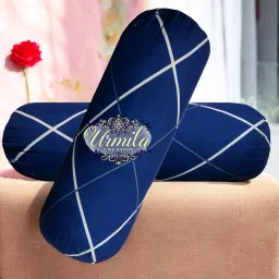 Round Microfibre Geometric Bolster Pack of 2-image-16