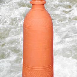 Handmade Terracotta Natural clay water bottle. Serve Casserole-image-78