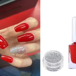 Nail Polish Long Lasting Smooth Matte Finish & sliver glitter-43