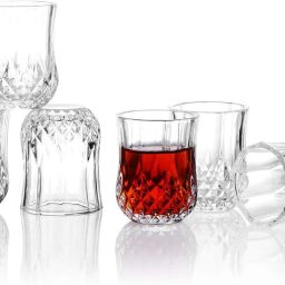(Pack of 6) Heavy Base Shot Glass Set, 45ml Round Diamond Shot Glasses for Rum/Tequila/Vodka Glass Set Shot Glass-image-1