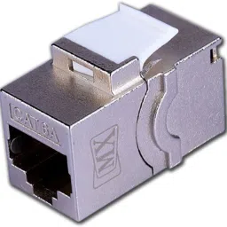 MX STP Cat6A Inline Coupler (Shielded) Inline LAN F to F Extender Plug (Pack of 4) Lan Adapter image 2