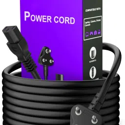 HexaGear Power Cord 1.33 A 1.8 m Metal Briaided Heavy 3 Pin AC Power Cord Cable Power Cord 1.8M Replacement Power Cable v1.1.30-image-59