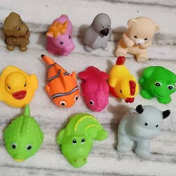 Soft Rubber Chu Chu Animal Toy Set – Ideal for Infant Play Bath Toy-image-59