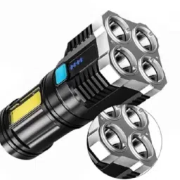 LED Flashlight Rechargeable Torch Long Distance Beam Range with 4 Lighting Modes Torch-image-67