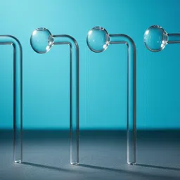 wishingbell natural 6 inch Bend Glass Oil Burner Pipe Transparent (Pack of 4) Borosilicate Glass Inside Fitting Hookah Mouth Tip-picture-41