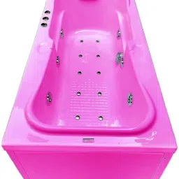 Rex Acrylic 5.5 feet Jacuzzi Massage with Bubble Bath (and Side Panel) - Pink Free-standing Bathtub-image-86