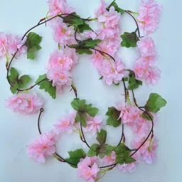 1pc Artificial Pink Rose Vines for Wedding Decoration 5ft Wall Decoration, Hanging Plants for Balcony, Home Decoration, Artificial Garland for Decoration.-image-3