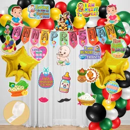 Annaprashan Decoration Item, Annaprashan Banner, Balloon, Star Foil, Glue Dots-image-18