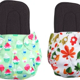 Print Reusable Cloth Diapers + Insert Pad Washable 100% Absorption 0-3 yr -35-17