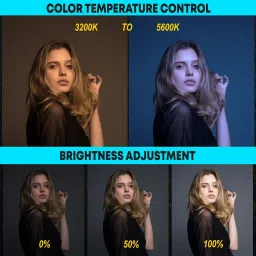 Hold up Professional 46 CM LED Ring Light with 2 Color Modes Dimmable Lighting 5200 lx Camera LED Light image 4