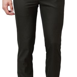 Men Slim Fit Brown Polyester Trousers-image-68