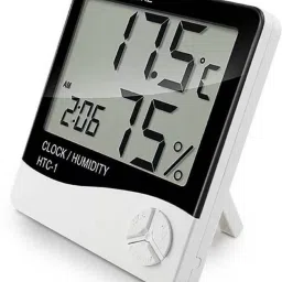 Digital HTC-1 Digital LCD Temperature Thermometer Humidity Meter Clock Clock-22