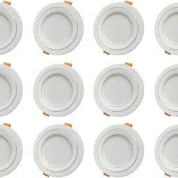 MVL 9W White Bright Led Ceiling Down Light Round pack of 12 Recessed Ceiling Lamp-4