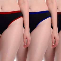 samvar Pack of 3 Women Hipster Red, Blue, Maroon Panty-picture-14