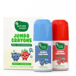 Jumbo Crayon Roll On Hand Wash for Kids: Strawberry & Blueberry,Portable Hygiene-9