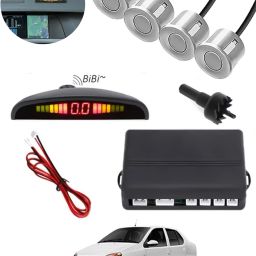 4Parking Silver Sensor With Led Display ,Buzzer For car 151 Universal Increased Safety For Passengers Silver Parking Sensor 151 Parking Sensor-24