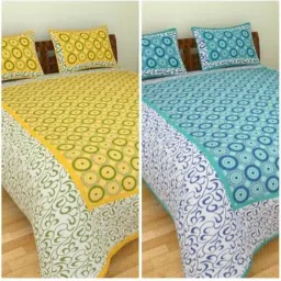 210 TC Cotton Double Printed Flat Bedsheet-image-57