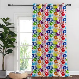 152.4 cm (5 ft) Polycotton Room Darkening Window Curtain Single Curtain-23