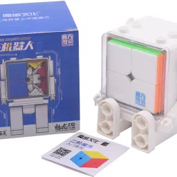 MoYu Cube Robot Meilong 2M 2x2 Magnetic Cube Stickerless + Robot Toy Display Box-21