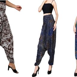 Printed Rayon, Cotton Women Harem Pants-image-63