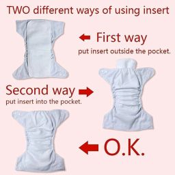 vsol Dry Feel absorber Insert diaper liner for Adjustable, washable and reusable Cloth Diapers (Compatible with pocket diapers/cover diapers) Free size. Microfiber absorber - 5 layers (Pack of 5) image 5