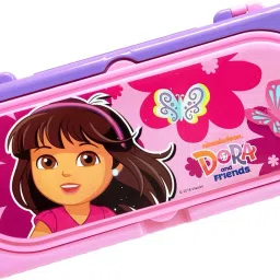 Flip Note Stationery Set-Pink Cartoon Art Plastic Pencil Box-image-67