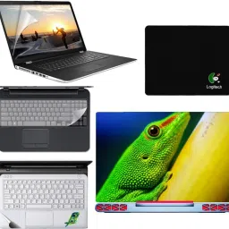 SDM 5in1 Combo of Premium Quality, HD, UV Printed, Protected, Bubble Free, Scratchproof, Washable, Easy to Install Laptop Skin/Sticker/Vinyl/Cover for 15.6 inches on 3M Vinyl with Screen Guard and Key Protector, pelmrest skin, gaming mouse-pad (natural images for brain relaxation at working time) Combo Set 177 Combo Set-19