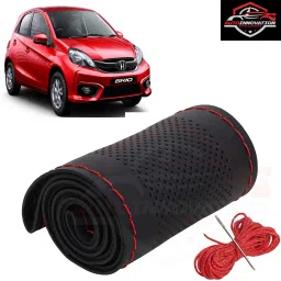 Hand Stiched Steering Cover For Honda Universal For Car-image-86