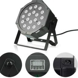 kavyara 18 RGB LED PAR Light for DJ Setup Sound Activated Disco Light with DMX Control Shower Laser Light image 3