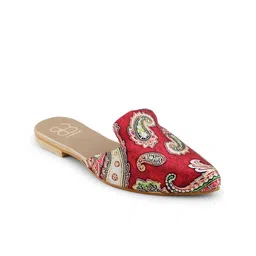 GLAM STORY Printed Pointed Toe Mules image 5