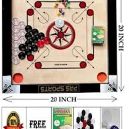 20. inch carom with coins and striker (black) Carrom Board 82 cm Carrom Board-10
