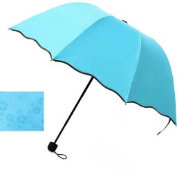 Blossom Magic Compact travel Triple Folding Anti-UV Or Rain Umbrella-image-34