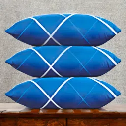 LUXURY Polyester Fibre Solid Sleeping Pillow Pack of 3-25