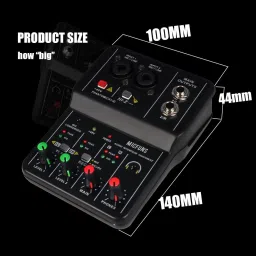 imaginea mini 2 channel audio DJ mixer console interface with 48V phantom power Combo Digital Sound Mixer image 2