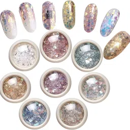 Nail Glitter Sequin Powder DIY Nail Manicure for Laser Nail Polish & RESIN ART-image-65